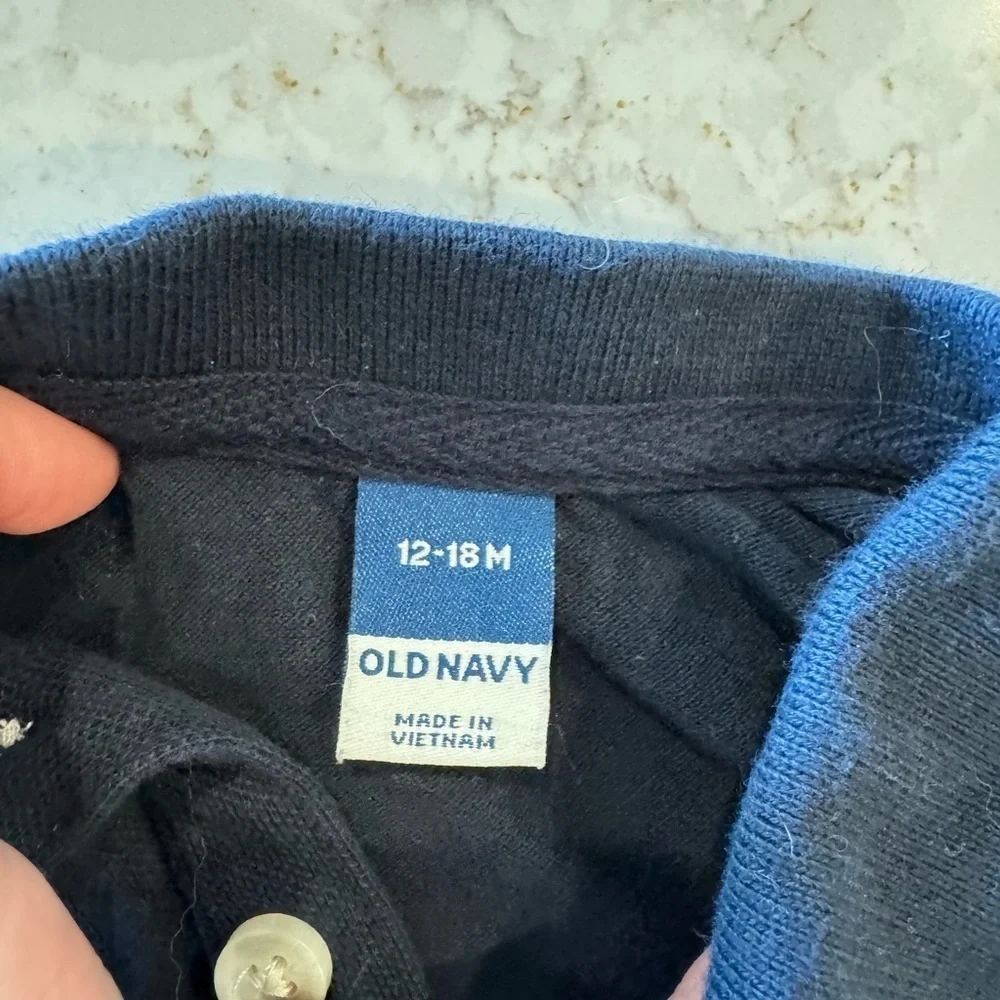 Old navy - Navy Blue Baby Onesie with Anchor Print